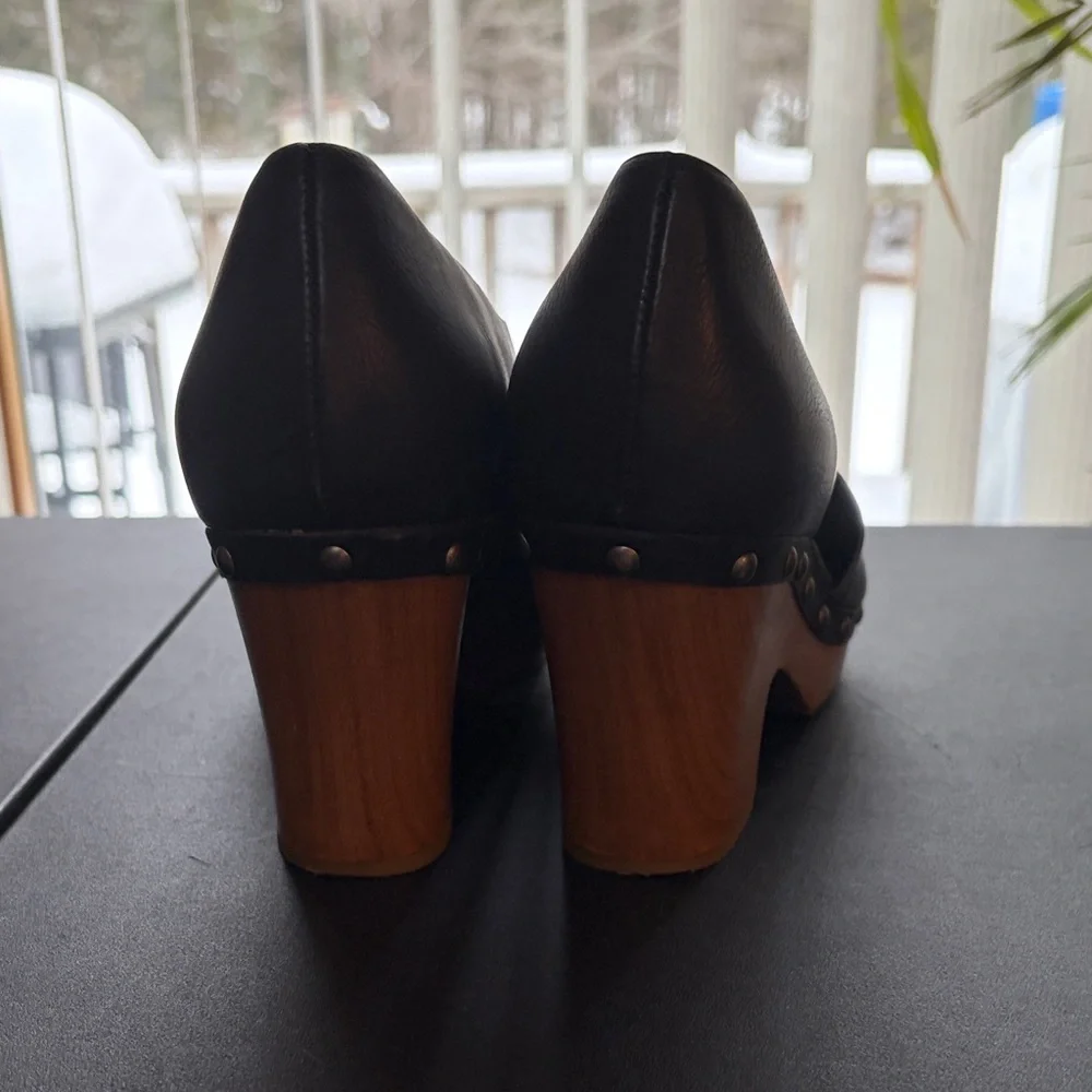 Kork-Ease Women's Black Leather Ankle Booties